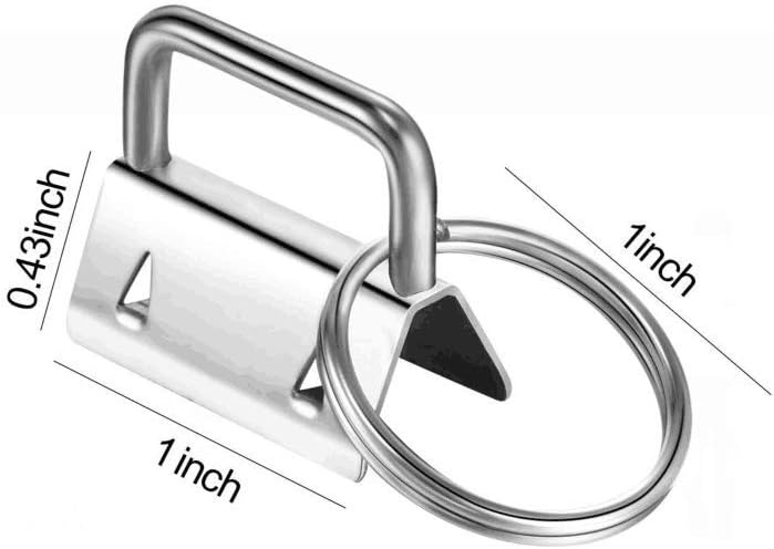 JIAKAI Key Fob Hardware Wristlet Set Wrist Key Chain Wristlet Sets with Split Rings Key Rings-(1 Inch) - Image 4